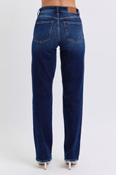 Judy Blue Full Size Raw Hem Straight Leg Jeans - Versatile & Fashionable Denim